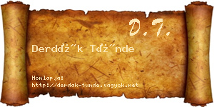 Derdák Tünde névjegykártya